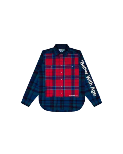 better with age re-tartan flannel shirt